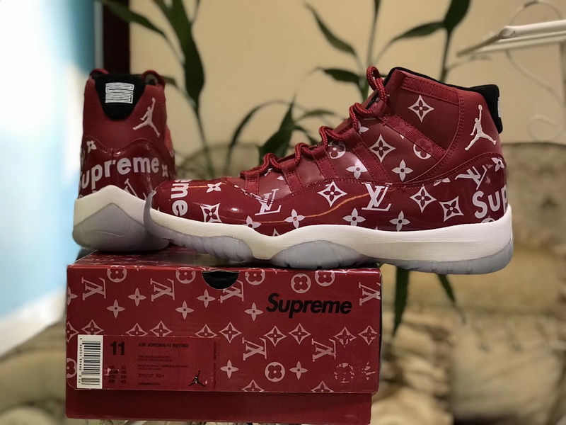 Authentic Air Jordan 11 X Superme X Louis Vuitton